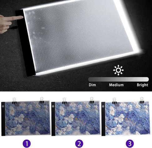 لوحة إضاءة للرسم الماسي مقاس A4 من لاديشان، لوحة إضاءة نحيفة للغاية مع ملحقات وأدوات فنية ماسية، لوحة تتبع قابلة للتعتيم تعمل بمنفذ USB لمجموعات الرسم الماسي in Kuwait