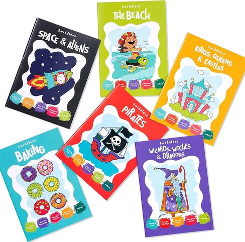 THE TWIDDLERS - 24 Pack 6 Themes Bulk Mini Coloring Books for Kids Ages 3+, Includes Farm & Wild Animals, Birds, Sea, Crawlies - Dinosaur Coloring Book Party Favor, Classroom Activity Books in Kuwait