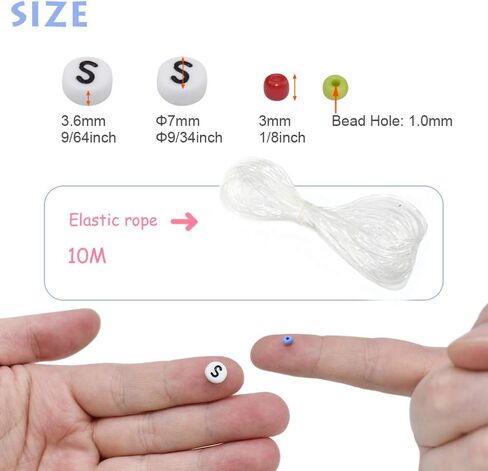 Beads for Bracelets Kit 10000pcs 3mm Glass Seed Beads Multi Color and 280pcs Alphabet Letter Beads for DIY Jewelry Name Bracelets Making and Crafts in Saudi Arabia