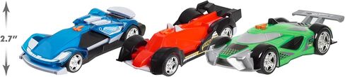 Hot Wheels Color Crashers Mach Speeder Vehicle, 10-Inch Green Motorized Toy Car with Lights and Realistic Racing Sounds, Kids Toys for Ages 3 Up by Just Play in Saudi Arabia