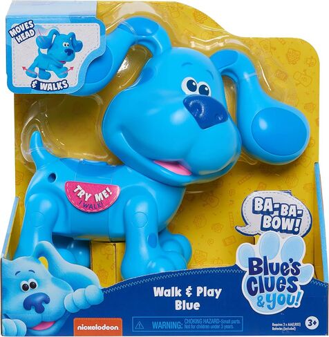 Blue's Clues & You! Walk & Play Blue, Walking and Barking Interactive Pet, Kids Toys for Ages 3 Up by Just Play in Saudi Arabia