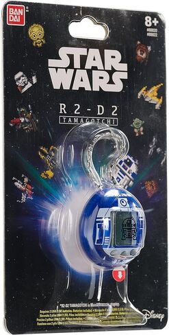 Tamagotchi 88821 Star Wars R2D2 Virtual Pet Droid with Mini-Games, Animated Clips, Extra Modes & Key Chain-(White), Multicolour in Kuwait