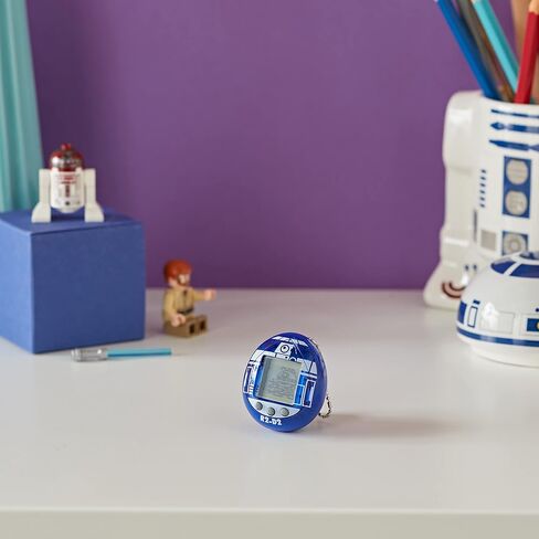 Tamagotchi 88821 Star Wars R2D2 Virtual Pet Droid with Mini-Games, Animated Clips, Extra Modes & Key Chain-(White), Multicolour in Kuwait