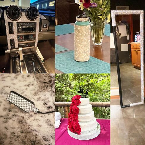 ورق من حجر الراين الكريستالي ذاتي اللصق من هونباي مقاس 24 × 40 سم (إيه بي ملون) in Kuwait