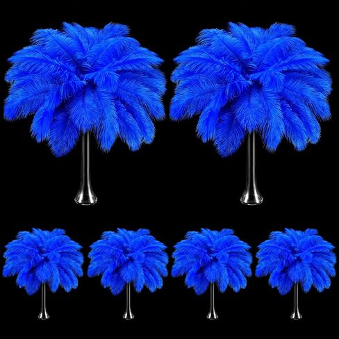 Tigeen 200 Pcs Ostrich Feathers Bulk, 12-14 Inch Large Natural Ostrich Feathers Plumes for Wedding Party Centerpieces DIY Crafts Vase Decorations (Black) in Kuwait