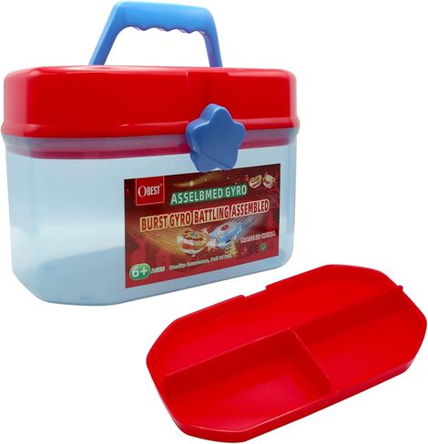 3T6B 9 Inch Portable Toy Organizers and Storage Case Tool Box, Bins & Things Storage Container with Removable Tray, Lego organizers and storage for Barbie Dolls, Hot Wheel toy bins for kids organizer in Kuwait