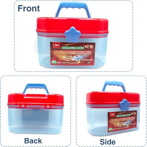 3T6B 9 Inch Portable Toy Organizers and Storage Case Tool Box, Bins & Things Storage Container with Removable Tray, Lego organizers and storage for Barbie Dolls, Hot Wheel toy bins for kids organizer in Kuwait