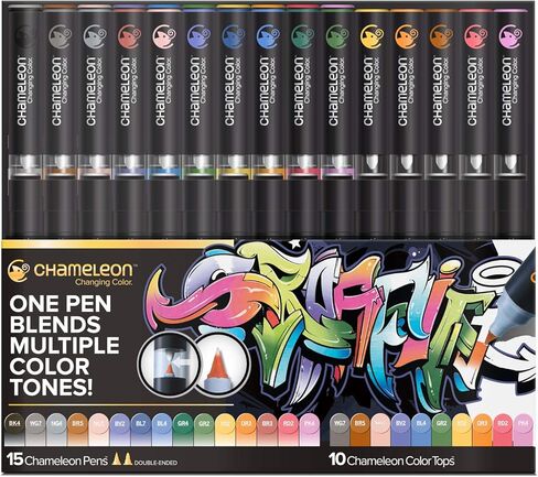 Chameleon Art Products, 15 Pens + 10 Color Tops (25-Pen Deluxe Set) in Saudi Arabia