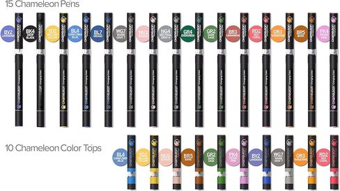 Chameleon Art Products, 15 Pens + 10 Color Tops (25-Pen Deluxe Set) in Saudi Arabia