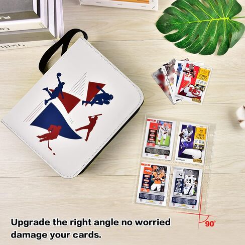 حامل بطاقات كرة القدم لبطاقات NFL/لسلسلة بطاقات البيسبول Topps 2022. ألبوم مجموعة بطاقات كرة السلة لبطاقات التداول الرياضية، حافظة حماية 440 جيبًا لـ TCG (صندوق فقط) - أبيض in Kuwait