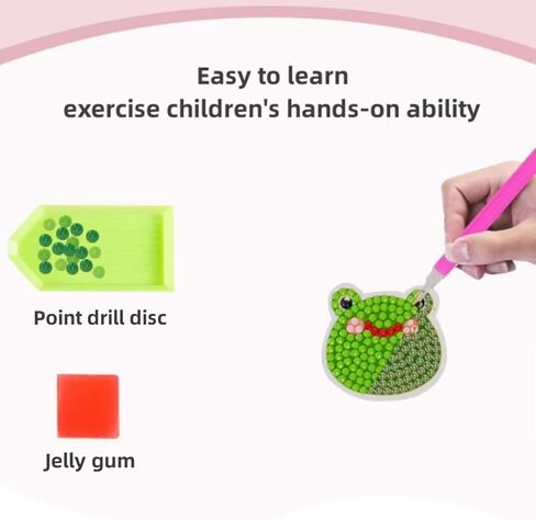 مجموعات ملصقات طلاء ألماس 5D DIY، 24 نوعًا من ملصقات فنية ماسية ثلاثية الأبعاد للحيوانات طلاء كرتوني بالأرقام ملصقات فسيفساء ماسية فنية ملصقات حرفية ماسية للأطفال DIY فسيفساء ماسية in Kuwait