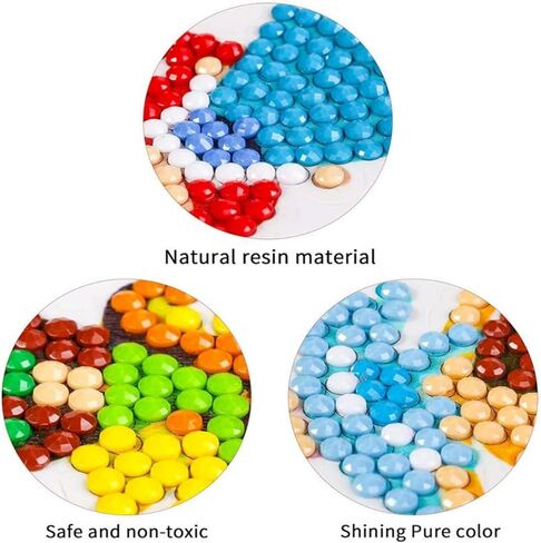 مجموعات ملصقات طلاء ألماس 5D DIY، 24 نوعًا من ملصقات فنية ماسية ثلاثية الأبعاد للحيوانات طلاء كرتوني بالأرقام ملصقات فسيفساء ماسية فنية ملصقات حرفية ماسية للأطفال DIY فسيفساء ماسية in Kuwait