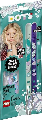 ليجو مجموعة اساور بتصميم حورية البحر 41909 من دوتس بتصميم ابداعي للاطفال، مجموعة اساور يدوية مبتكرة للاطفال، جديدة 2021 (34 قطعة) in Kuwait