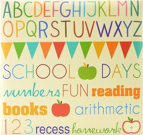 MCS البوم سجل قصاصات بنمط المدرسة الابتدائية مقاس 13.5 × 12.5 انش من ام بي اي مع صفحات مقاس 12 × 12 انش (860090) in Kuwait