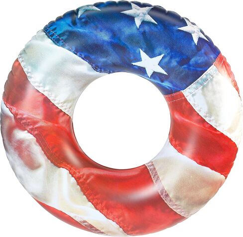 Poolcandy Stars & Stripes Pool Tube 48" - American Flag Swim Ring in Saudi Arabia