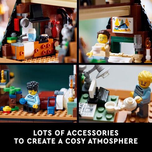 مجموعة عرض قابلة للتجميع من LEGO Ideas A-Frame Cabin 21338، مجموعة نماذج قابلة للبناء للبالغين، هدية لمحبي الطبيعة والهندسة المعمارية، تتضمن 4 شخصيات مصغرة قابلة للتخصيص و11 شخصية حيوانية in Saudi Arabia