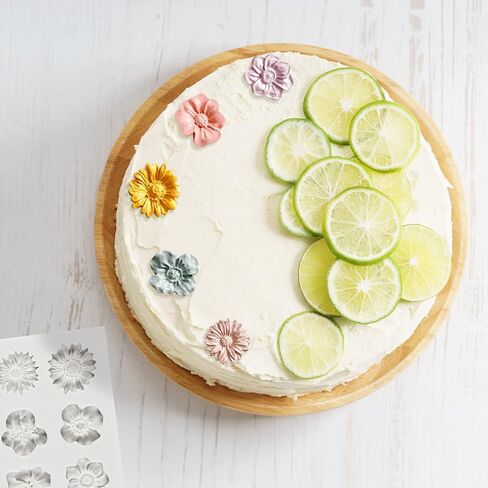 قوالب زهرة البوليمر الطين زهرة قوالب كعكة فندان 13 تجويف قوالب سيليكون زهرة صغيرة للشوكولاتة فندان كعكة بوليمر طين الصابون صياغة المشاريع DIY صنع المجوهرات الأقراط الديكور (دائري) in Kuwait