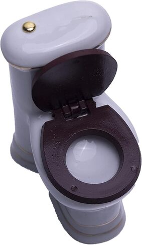 SUCCUNA Dollhouse Accessories Bathroom Set 1 12 Scale Dollhouse Furniture Miniatures Toys Mini Ceramic Toilet Washbasin Mirror Bathtub with 3 Towels for Dollhouse Restroom Decoration in Kuwait