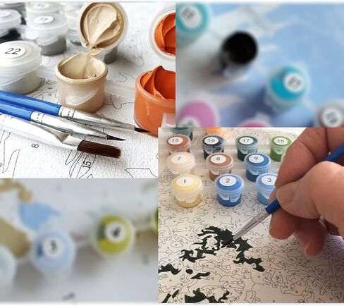 مجموعة الطلاء الزيتي LukFun DIY بالأرقام للبالغين، طلاء سيدة بالأرقام على القماش مقاس 16 × 20 بوصة (رحلة رومانسية، بدون إطار) in Kuwait