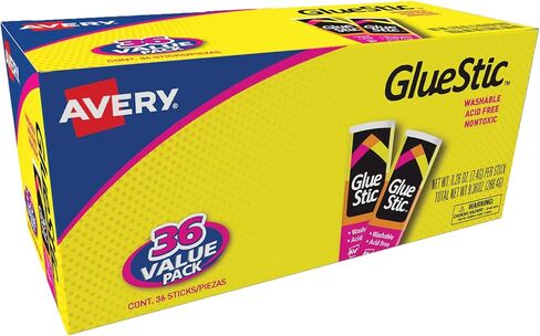 عصا صمغ أفيري بيضاء، قابلة للغسل، غير سامة، 0.26 أونصة. غراء لاصق دائم، 3 قطع (00164) in Kuwait