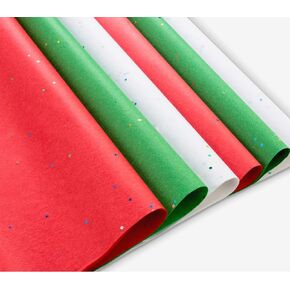 Plum Designs Christmas Tissue Paper for Gifts- 300 Sheets Bulk Christmas Wrapping Paper- White, Green, and Red Tissue Paper for Gift Bags, Holiday Tissue Paper Bulk 20" x 20", 300 Sheets in Kuwait