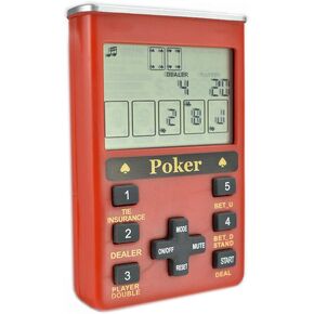 Electronic Poker Game Handheld 7 in 1 Silver