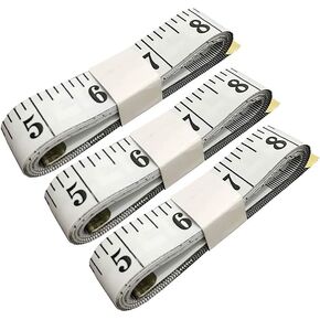 SumVibe 120 Inches/300cm Cloth Measuring Tape for Body Measurements, Soft Sewing Tape Measure 2-Pack, White and Yellow in Kuwait