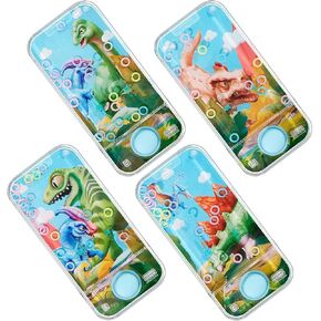 Chalyna 4 Pieces Handheld Water Games Water Ring Mini Toys Multi Color Ring Toss Game Without Water Road Trip Travel Toys for Party Favors Goody Bag Fillers Retro Pastime (Unicorn Pattern)