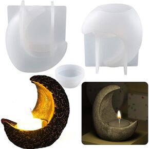 مجموعة قوالب السيليكون لوعاء الشموع من TOPYS، قوالب أكواب سداسية وقوالب حاوية على شكل جوز الهند، قوالب وعاء مستديرة لصنع صندوق تخزين خرساني من الإيبوكسي للأشعة فوق البنفسجية لديكور المنزل in Kuwait