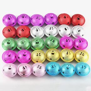 أجراس عيد الميلاد Zsail 32 قطعة أجراس جلجل مع فتحة ندفة الثلج 1.6 بوصة/40 مم أجراس عيد الميلاد الحرفية لأشجار عيد الميلاد وديكورات المنزل in Kuwait