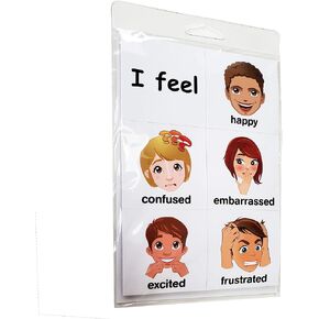 SchKIDules® Feelings Magnets for Kids and Special Needs - Teaching Social Emotional Learning and Expression - 17 Diversified Emotions plus an I Feel Sentence Starter Included in Kuwait
