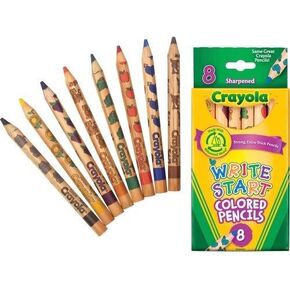 16 Pack CRAYOLA LLC FORMERLY BINNEY & SMITH CRAYOLA WRITE START 8 CT COLORED in Kuwait