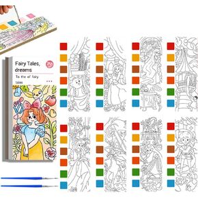 كتاب الرسم بالألوان المائية للجيب من Acrebow مع فرشاة للرسم بالألوان المائية وعلامة مرجعية للجيب للسفر ومجموعة الألوان المائية لتحسين الإبداع والتركيز للطلاب الفنانين والرسامين والأطفال in Kuwait