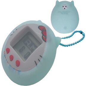 غطاء حماية من السيليكون من RAWECUD لـ Tamagotchi Hello Kitty 42892/42891 مع سلسلة ملونة (غطاء فقط) (أزرق) in Kuwait