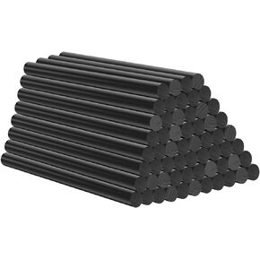Mini Glue Gun Sticks 4" Long 0.27" Dia, Hot Glue Gun Refill Sticks, All-Purpose Dual Temp Glue Sticks(60 Pack Black)