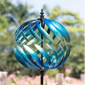 LimeHill Wind Spinner for Yard and Garden - Large Metal Kinetic Wind Sculptures for Outdoor Decorations