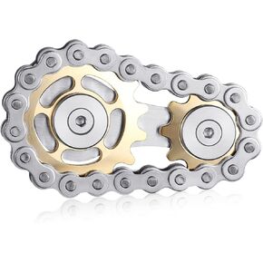 Sprockets Chain Fidget Toys Metal Sensory Bike Chain Gears Fidgets Spinner for Adults EDC Novelty Toy Pack Pocket Size for Anxiety Relieve Boredom ADHD Autism