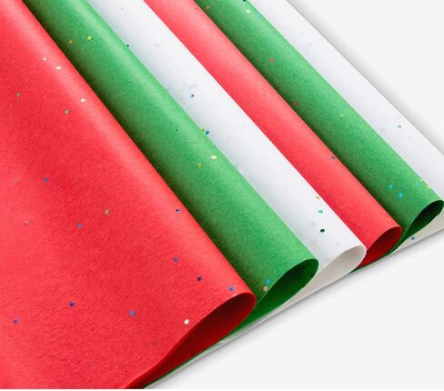 Plum Designs Christmas Tissue Paper for Gifts- 300 Sheets Bulk Christmas Wrapping Paper- White, Green, and Red Tissue Paper for Gift Bags, Holiday Tissue Paper Bulk 20" x 20", 300 Sheets in Kuwait