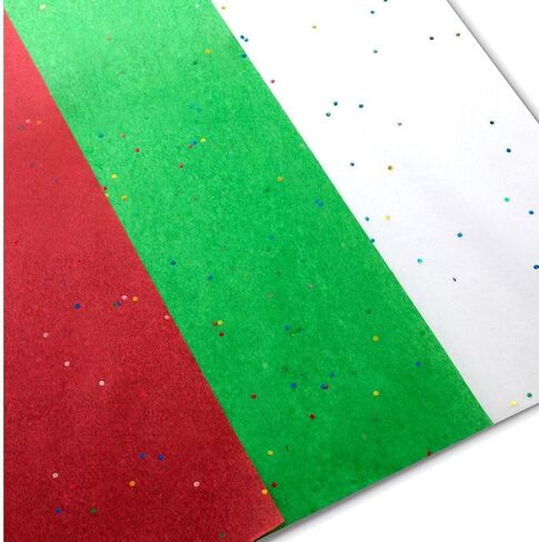 Plum Designs Christmas Tissue Paper for Gifts- 300 Sheets Bulk Christmas Wrapping Paper- White, Green, and Red Tissue Paper for Gift Bags, Holiday Tissue Paper Bulk 20" x 20", 300 Sheets in Kuwait