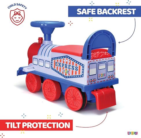 لعبة قطار ركوب كهربائي مع مسارات من بلاي 22 - قطار ركوب للأطفال الصغار من 1 إلى 3 سنوات يتميز بأضواء وامضة ممتعة وموسيقى، ومقعد تخزين، و16 مسارًا - يمكن اللعب بها بدون مسارات - ألعاب ركوب للأطفال in Kuwait