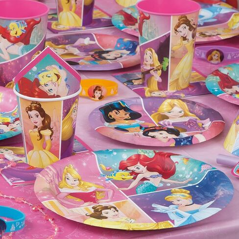 مجموعة زينة عيد ميلاد أميرات ديزني | لوازم حفلات عيد ميلاد أميرات ديزني | ديكورات حفلات أميرات ديزني | لوازم حفلات أميرات ديزني تضم تيانا، سندريلا، بيوتي آند ذا بيست بيل، تانجلد رابونزيل، آرييل، الجميلة النائمة أورور in Saudi Arabia