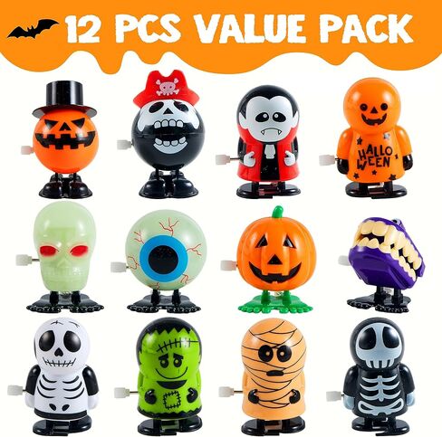 JOYIN 12 PCS Halloween Wind Up Toys for Kids Gifts, Wind Up Toys Bulk for Halloween Party Favors Goodie Bag Fillers, Student School Classroom Favors, Carnival Game Prizes in Saudi Arabia