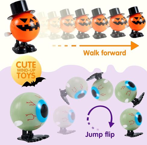 JOYIN 12 PCS Halloween Wind Up Toys for Kids Gifts, Wind Up Toys Bulk for Halloween Party Favors Goodie Bag Fillers, Student School Classroom Favors, Carnival Game Prizes in Saudi Arabia