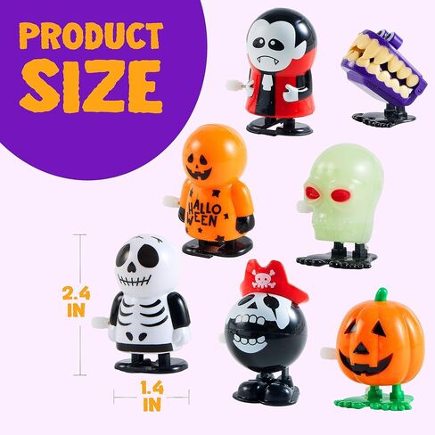 JOYIN 12 PCS Halloween Wind Up Toys for Kids Gifts, Wind Up Toys Bulk for Halloween Party Favors Goodie Bag Fillers, Student School Classroom Favors, Carnival Game Prizes in Saudi Arabia