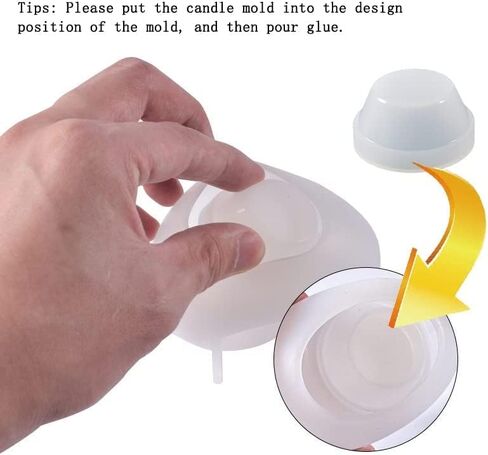 Jar Resin Molds Silicone Set, Oval Coaster Molds Bottle Shape Container Moulds, Round Vase Molds Storage Bottle Candle Holder Candy Container Epoxy Resin Casting Craft Flower Pot Gifts 20221219 in Kuwait