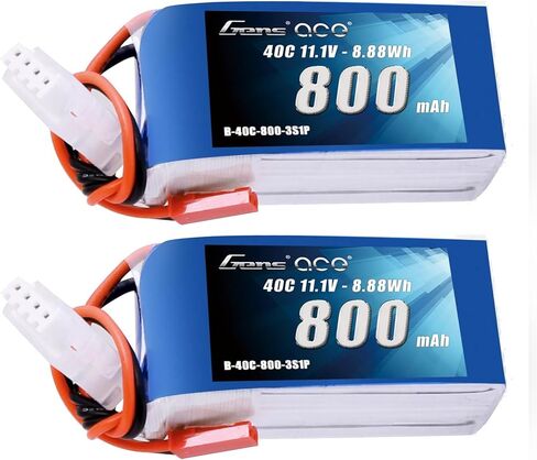 Gens ace 3S 800mAh 11.1V 40C LiPo Battery Pack with JST Plug(2 Pcs) in Saudi Arabia