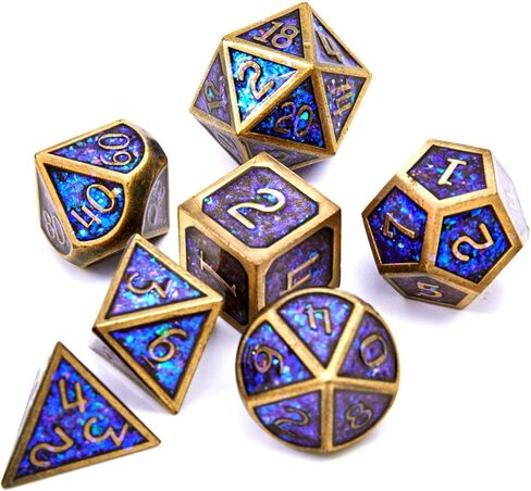 DND دور لعب الزنزانات والتنينات مجموعة النرد المعدنية باثفايندر آر بي جي ألعاب DND النرد in Kuwait