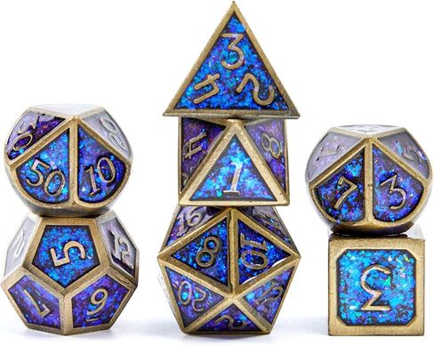 DND دور لعب الزنزانات والتنينات مجموعة النرد المعدنية باثفايندر آر بي جي ألعاب DND النرد in Kuwait