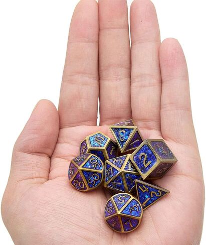 DND دور لعب الزنزانات والتنينات مجموعة النرد المعدنية باثفايندر آر بي جي ألعاب DND النرد in Kuwait