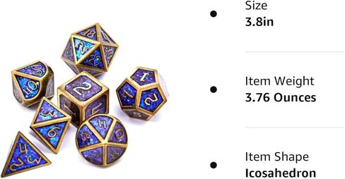 DND دور لعب الزنزانات والتنينات مجموعة النرد المعدنية باثفايندر آر بي جي ألعاب DND النرد in Kuwait